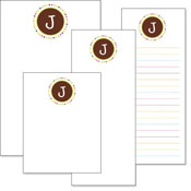 Queen Bee Personalized Note Pads - Circle Initial Oval (NP-Q-91)